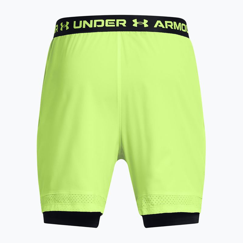 Under Armour men's training shorts Vanish Woven 2in1 Sts morph green / blavk / black 6