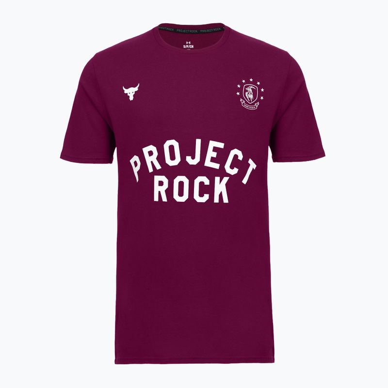 Men's training shirt Under Armour Project Rock Badge Of Honor purple 3