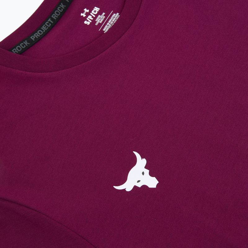 Men's training shirt Under Armour Project Rock Badge Of Honor purple 5