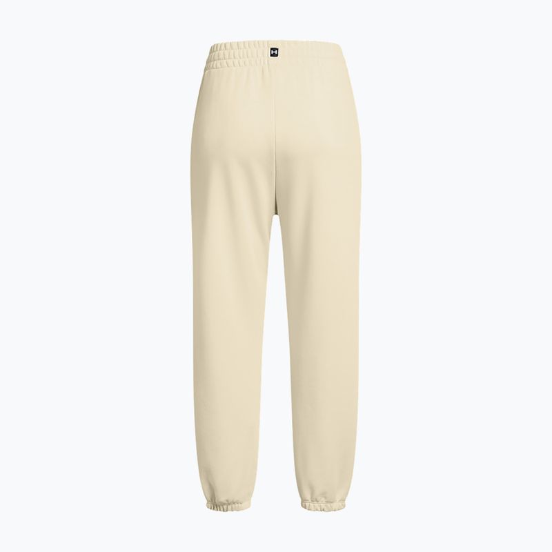 Under Armour Project Rock HWT Pnt silt / clay green women's training trousers 5