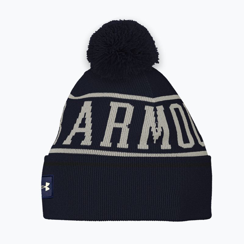 Under Armour men's winter beanie Halftime Pom Beanie midnight navy/summit white 4