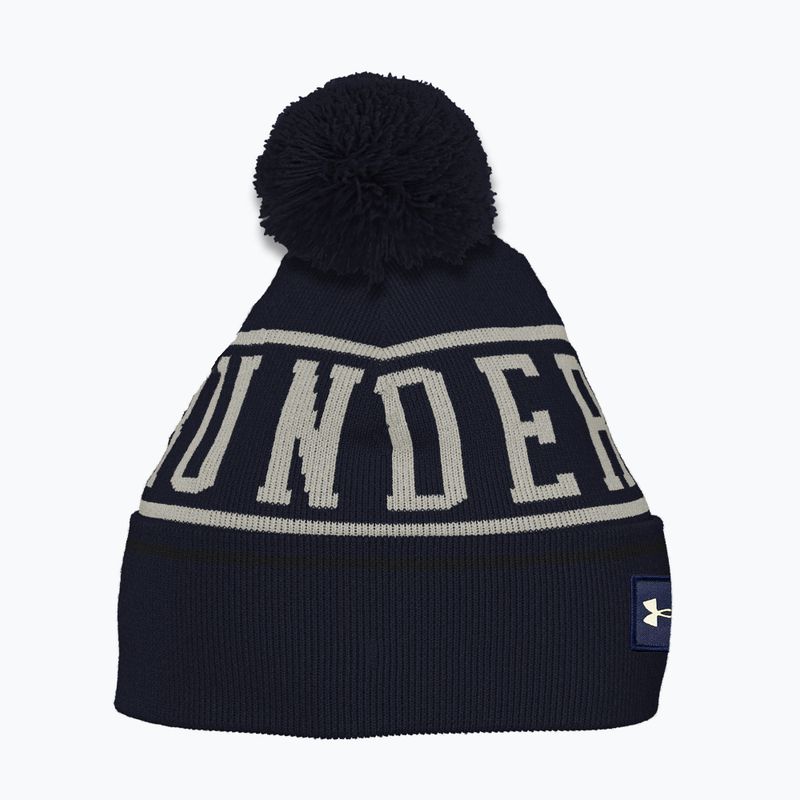 Under Armour men's winter beanie Halftime Pom Beanie midnight navy/summit white 5