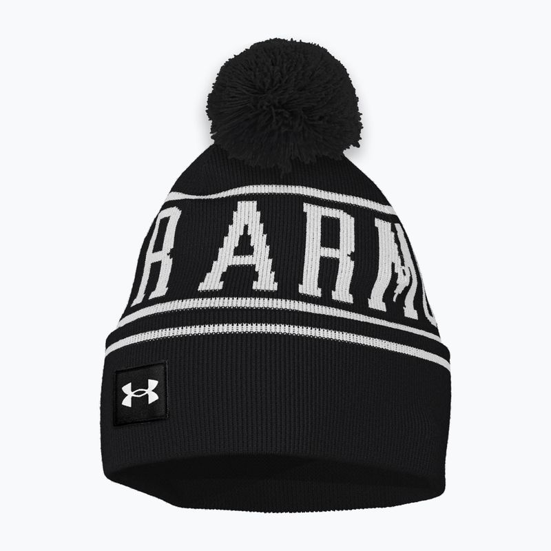 Under Armour men's winter beanie Halftime Pom Beanie black/white/white 3