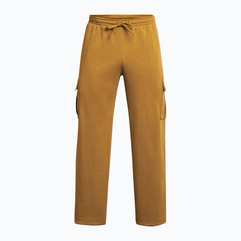 Under Armour Project Rock Icon Fleece women's training trousers yellow ochre / silt