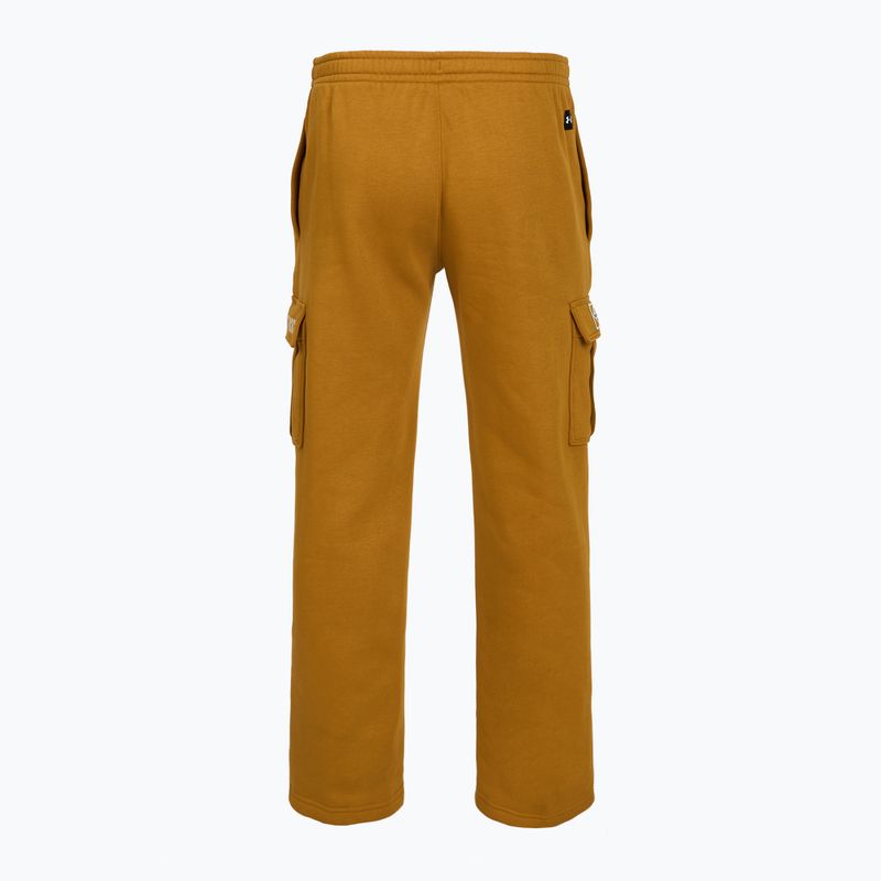 Men's training trousers Under Armour Project Rock Icon Fleece yellow ochre/silt 2