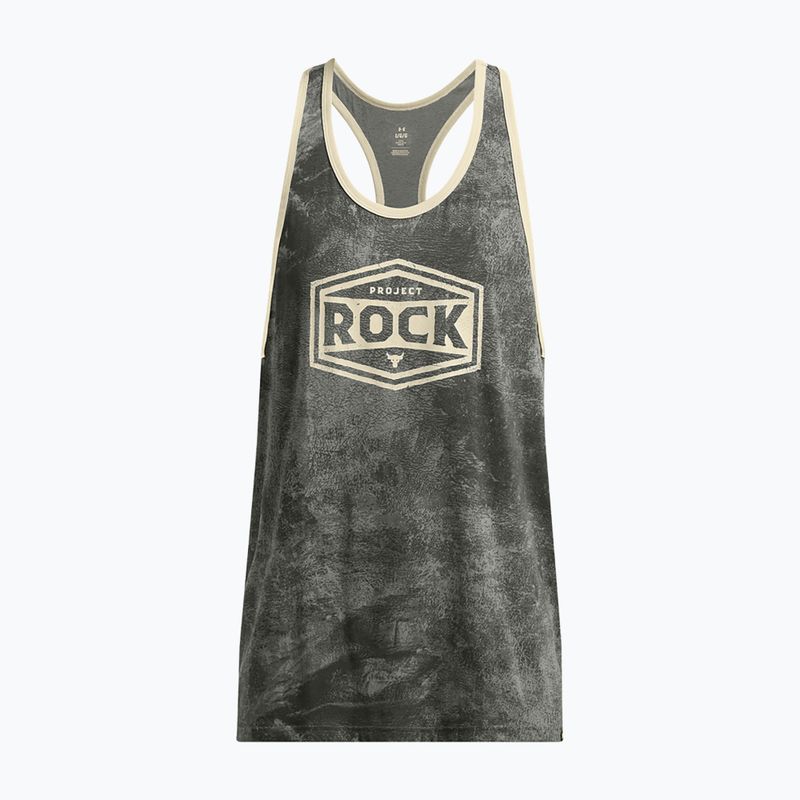 Under Armour Project Rock Racer clay green/silt men's training tank top 3