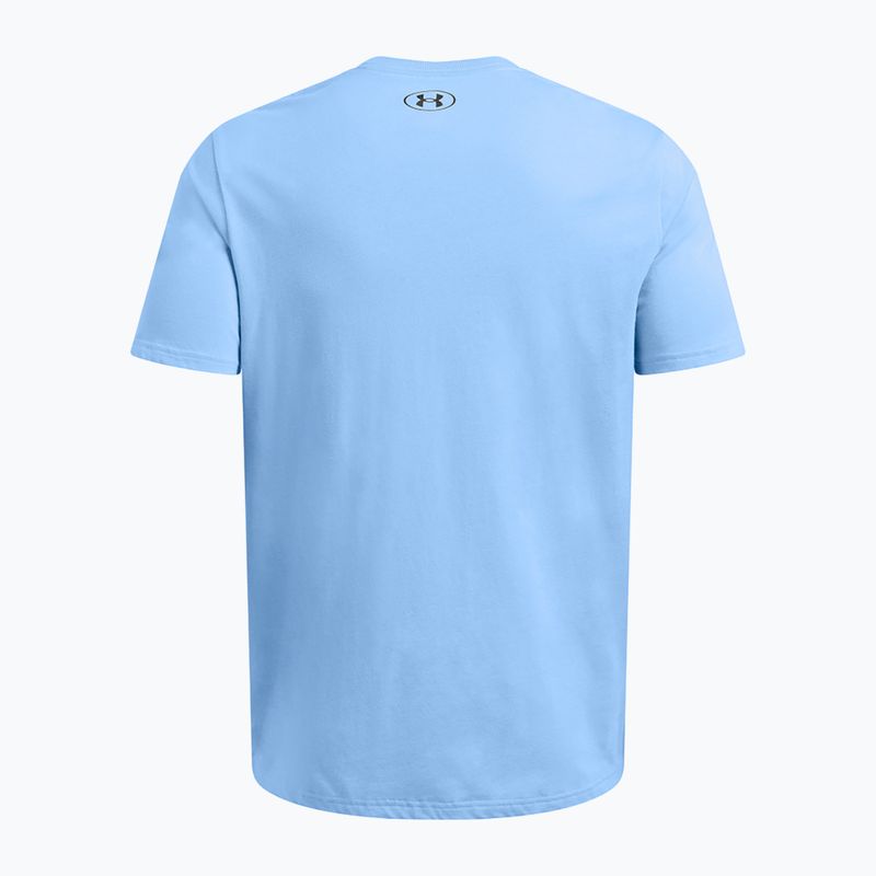 Men's Under Armour Big Logo T-shirt Fill steel horizon blue/black 2