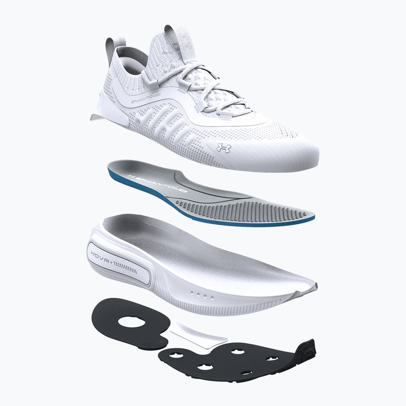 Women's shoes Under Armour Phantom 4 white/halo gray/white 8
