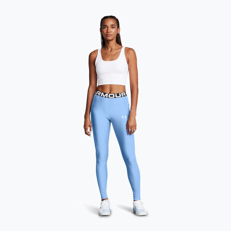 Under Armour women's training leggings horizon blue/white 2