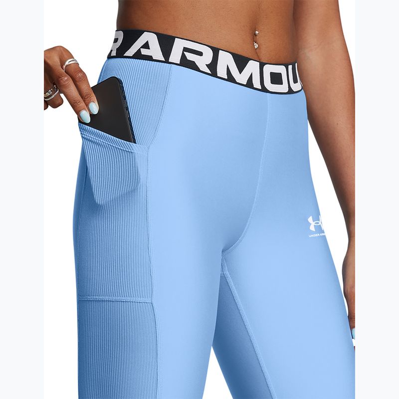 Under Armour women's training leggings horizon blue/white 4