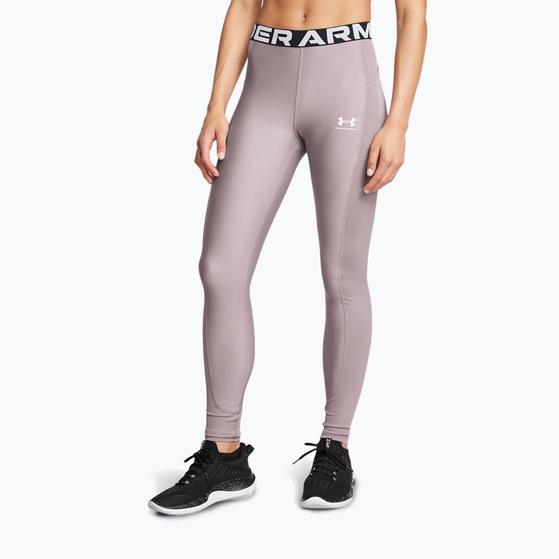 Under Armour HeatGear Rib tetra gray/white women's training leggings