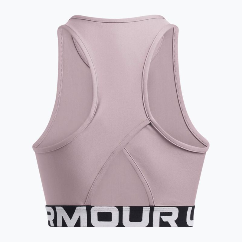 Under Armour Heat Gear Rib Tank tetra gray/white women's training top 2