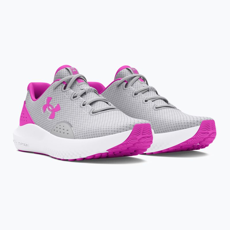 Under Armour Charged Surge 4 halo gray/vivid magenta/vivid magenta women's running shoes 8