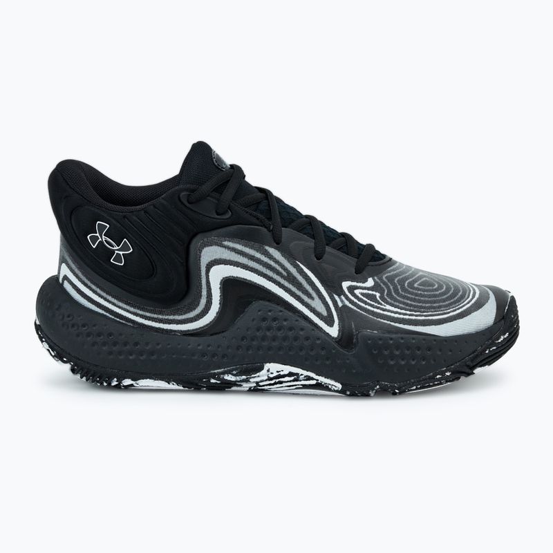 Under Armour Spawn 6 Mid basketball shoes black/distant gray/mod gray 2