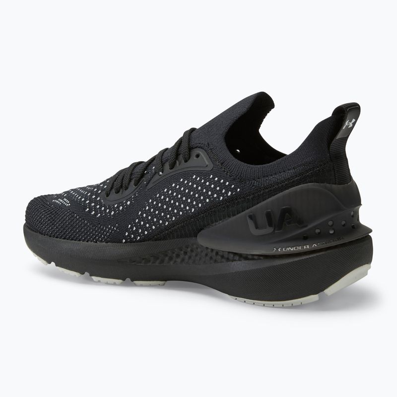 Under Armour Shift black/white/white men's running shoes 3