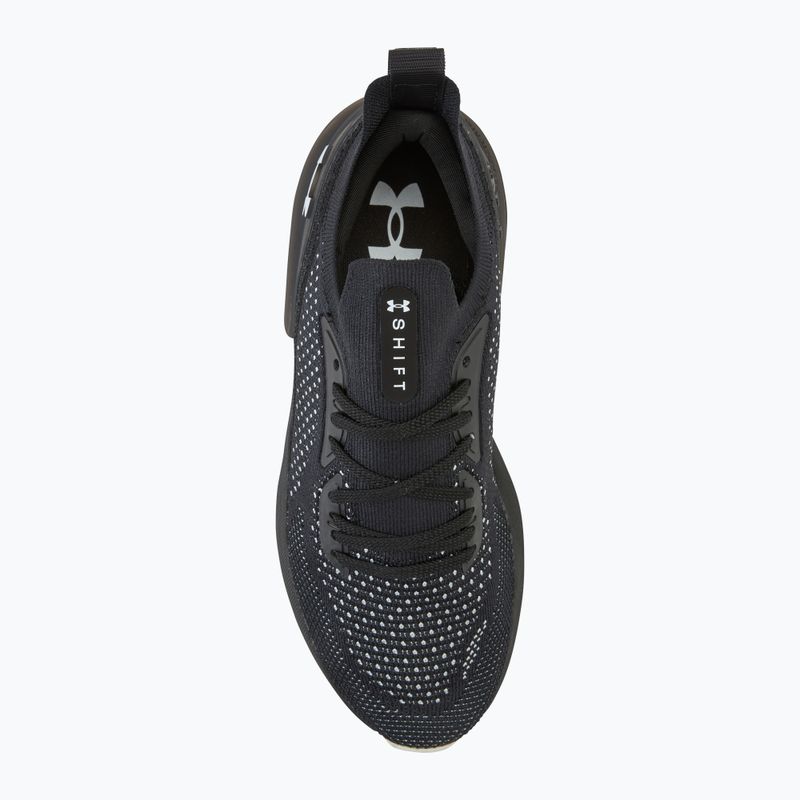 Under Armour Shift black/white/white men's running shoes 5