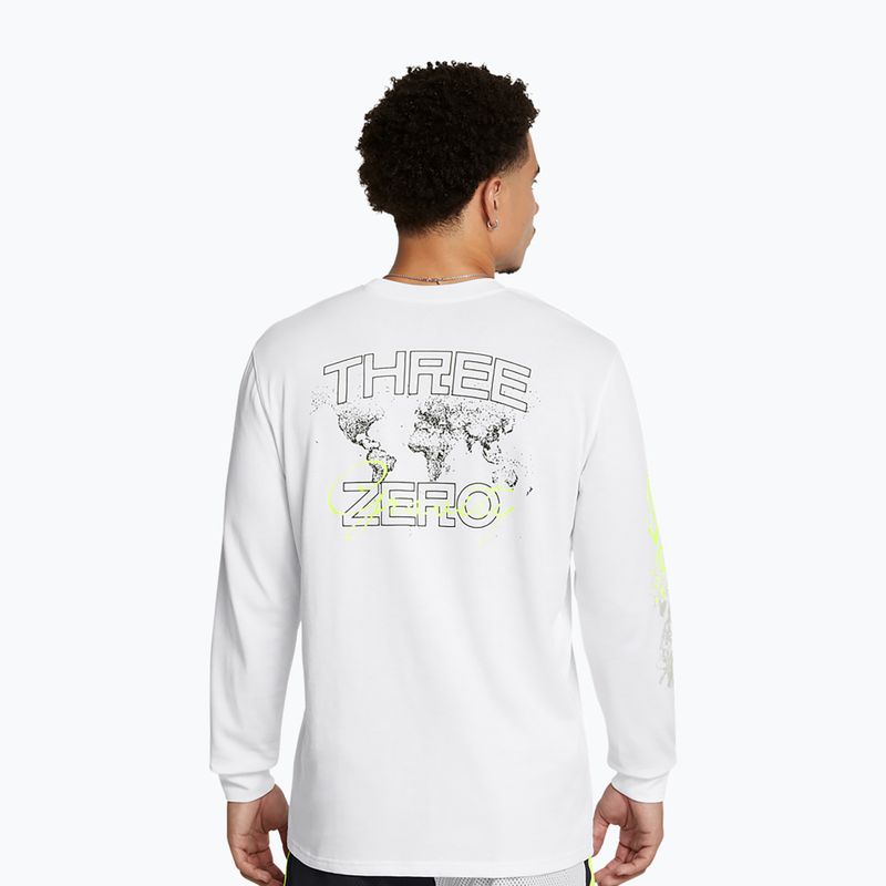 Under Armour Curry Verbiage Heavyweight men's longsleeve white/high vis yellow/black 3