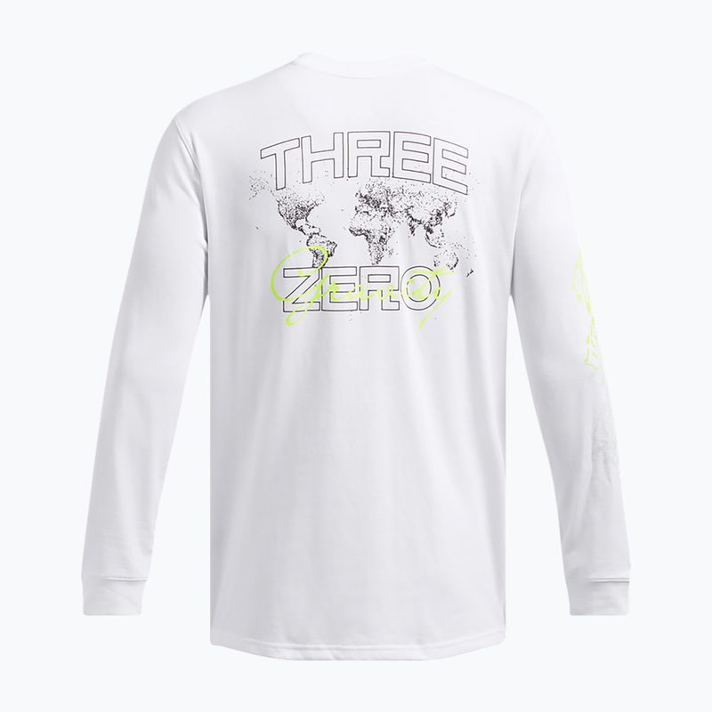 Under Armour Curry Verbiage Heavyweight men's longsleeve white/high vis yellow/black 6