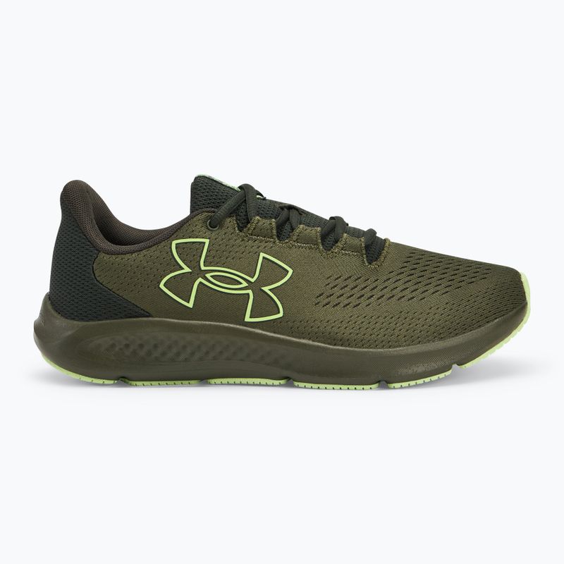 Men's Under Armour Charged Pursuit 3 Big Logo running shoes marine from green/baroque green 2