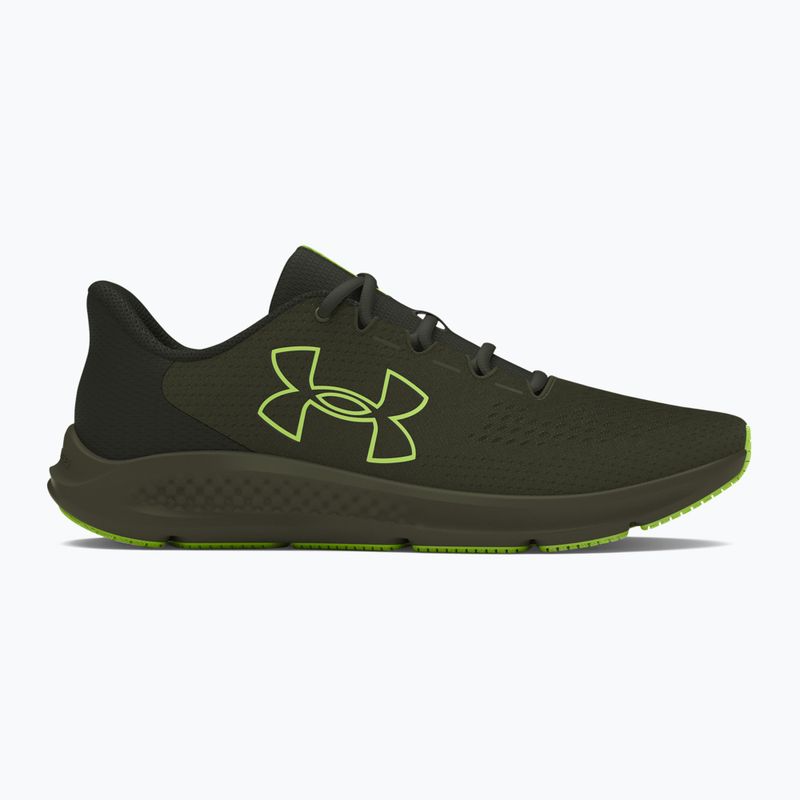 Men's Under Armour Charged Pursuit 3 Big Logo running shoes marine from green/baroque green 9