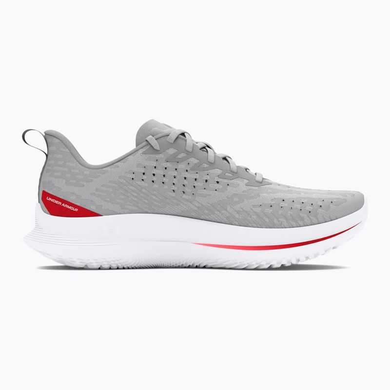 Under Armour Velociti 4 halo gray/racer red/white men's running shoes 3