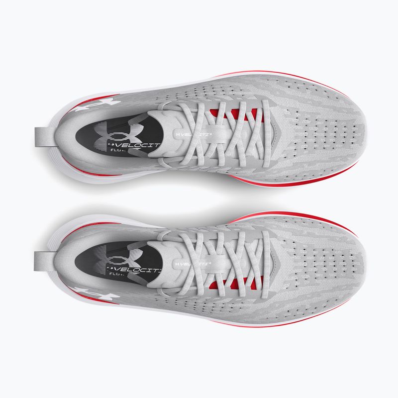 Under Armour Velociti 4 halo gray/racer red/white men's running shoes 4
