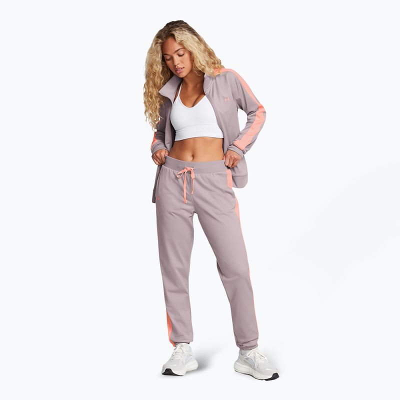 Under Armour women's tracksuit Tricot tetra gray/flare orange