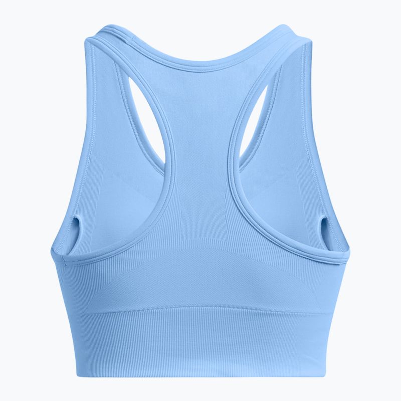 Under Armour Vanish Seamless Mid Branded training bra horizon blue/white 4