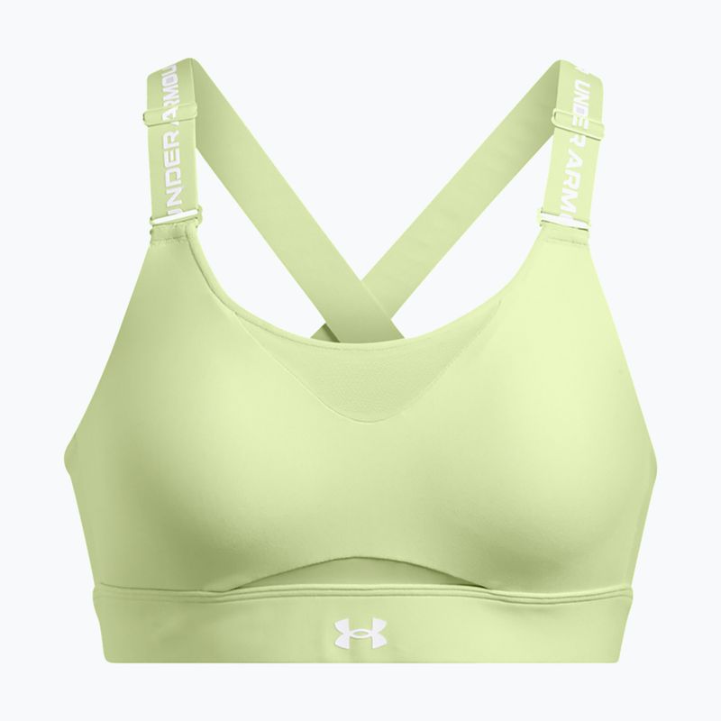 Under Armour Infinity High 2.0 retro green/white training bra 4