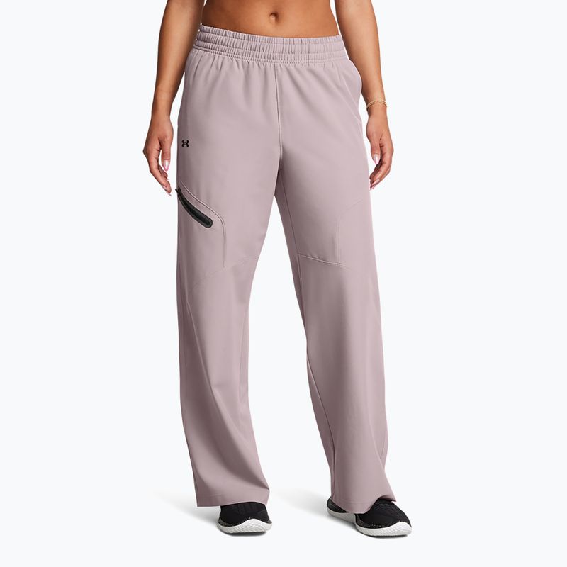 Under Armour women's trousers Unstoppable Woven Wide Leg tetra gray/black