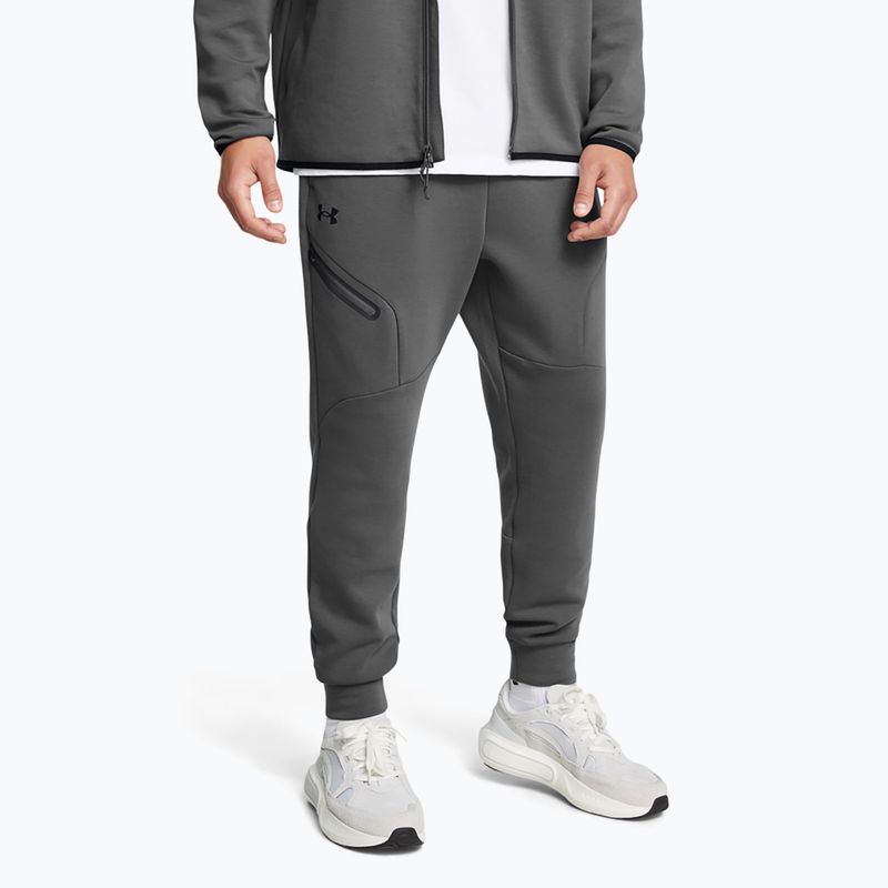 Men's trousers Under Armour Unstoppable Fleece castlerock/black