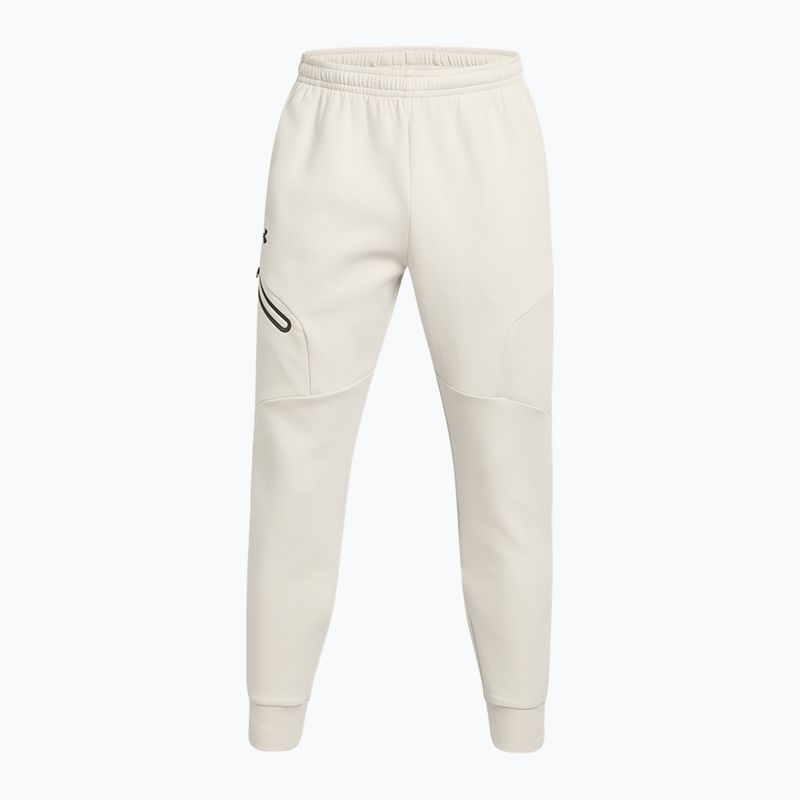 Men's Under Armour Unstoppable Fleece summit white/black trousers 5