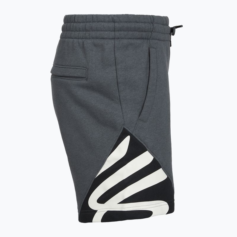 Men's Under Armour Curry Splash Fleece Shorts castlerock full heather/black/white clay 3