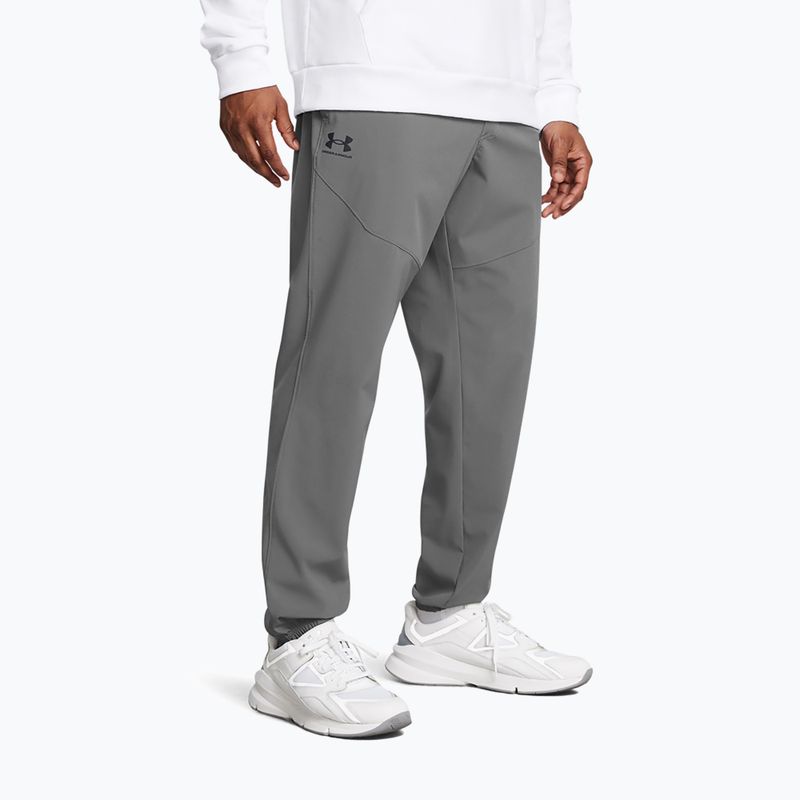 Men's trousers Under Armour Vibe Woven Jogger castlerock/black