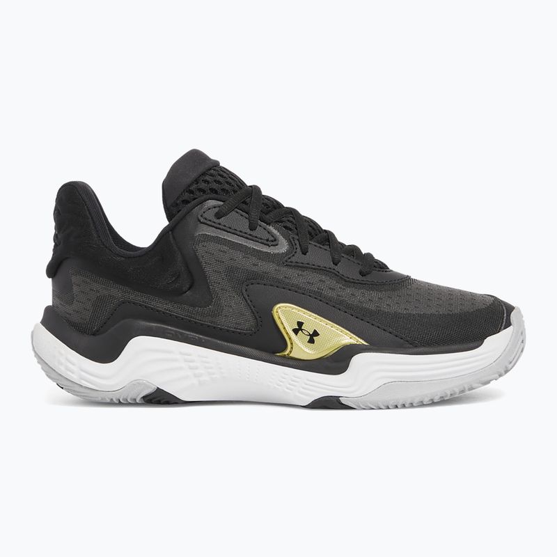Under Armour Spawn 7 basketball shoes black/metallic gold/black 8