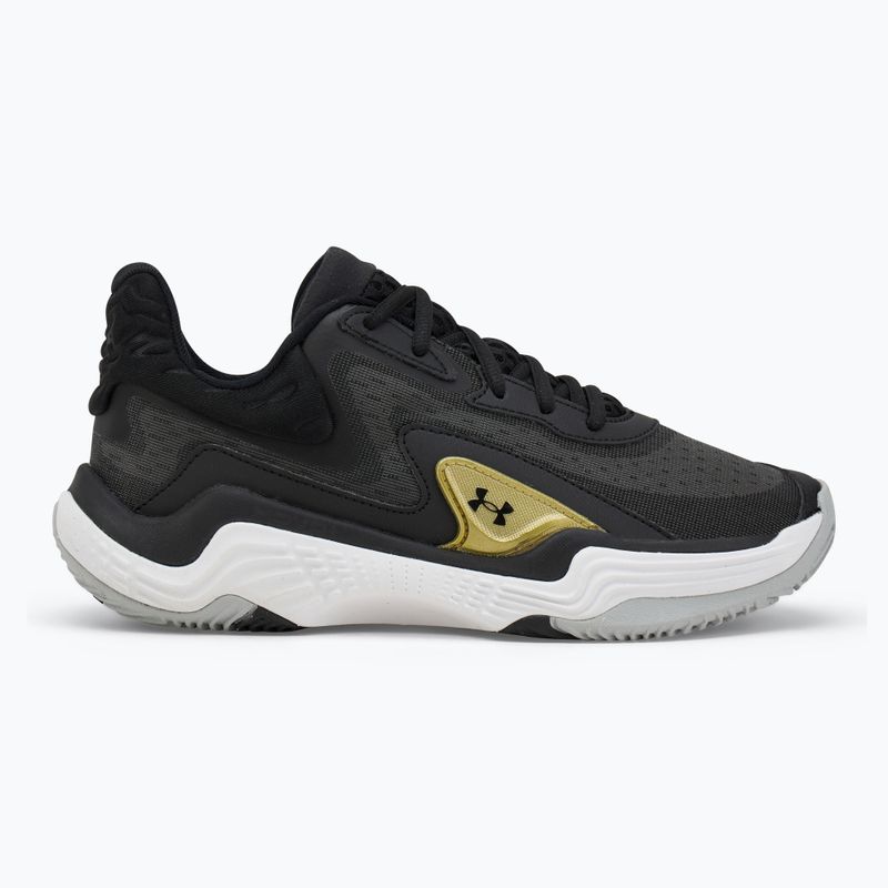 Under Armour Spawn 7 basketball shoes black/metallic gold/black 2