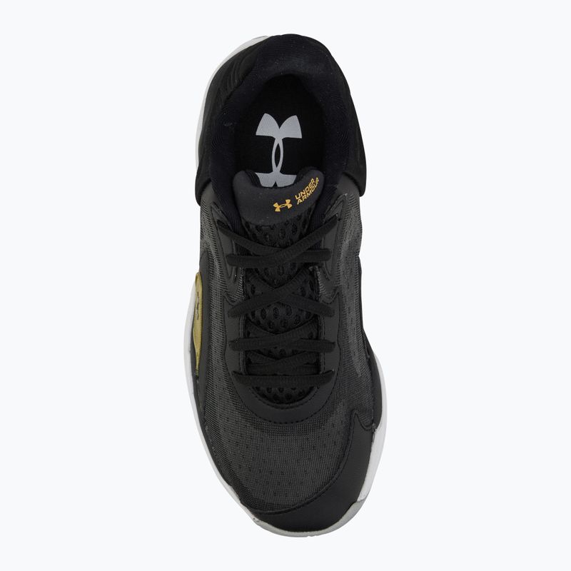 Under Armour Spawn 7 basketball shoes black/metallic gold/black 5