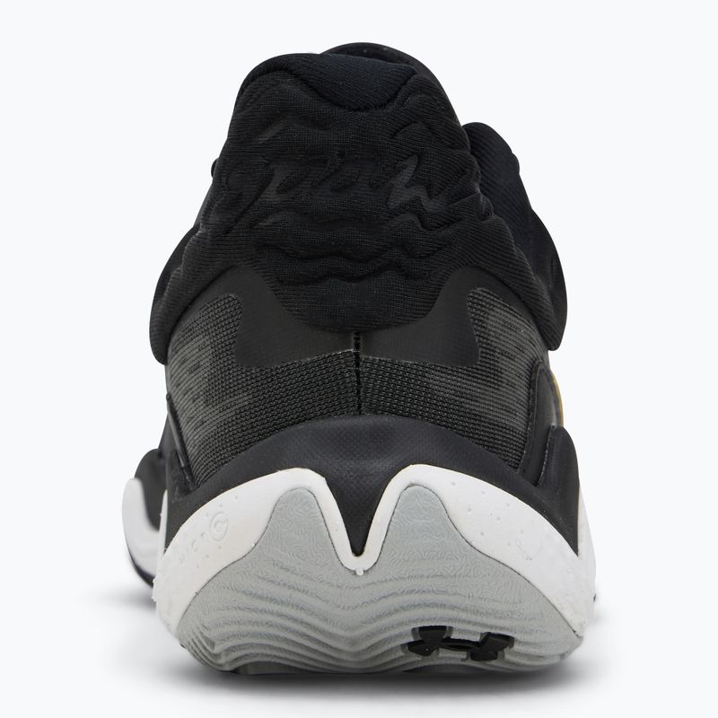 Under Armour Spawn 7 basketball shoes black/metallic gold/black 6