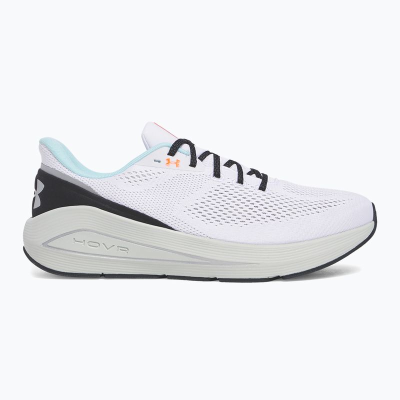 Men's running shoes Under Armour Sonic 7 white/hydro green/metallic silver