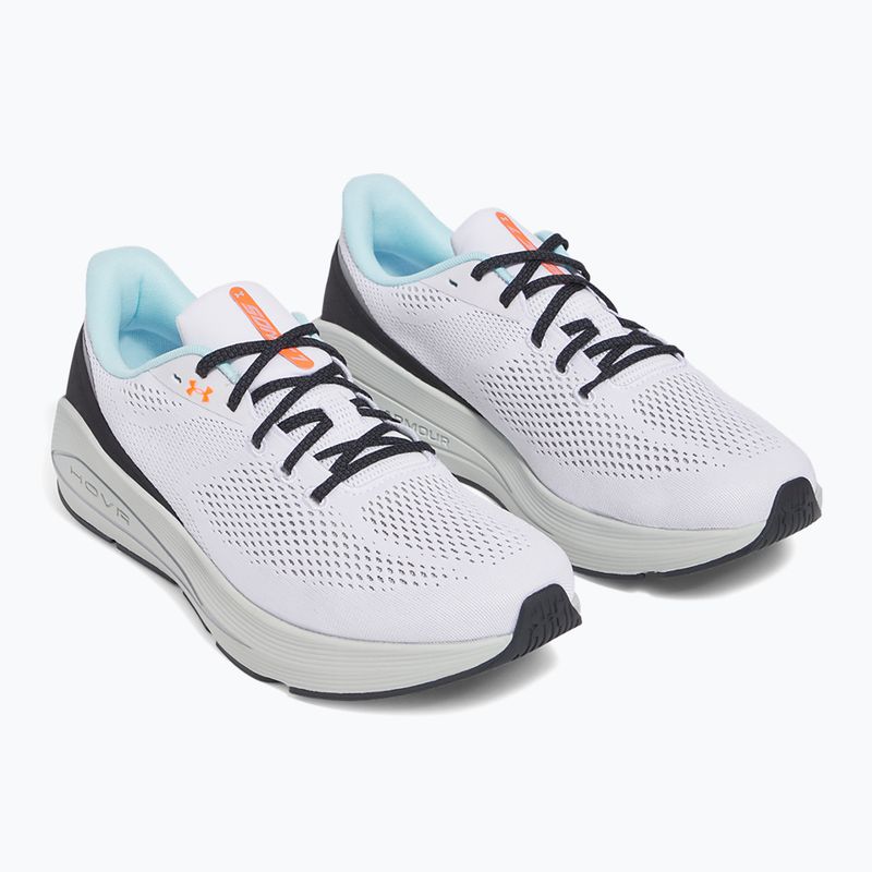 Men's running shoes Under Armour Sonic 7 white/hydro green/metallic silver 3