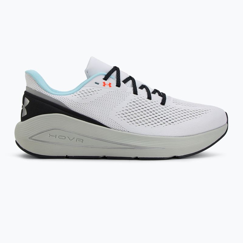 Men's running shoes Under Armour Sonic 7 white/hydro green/metallic silver 2
