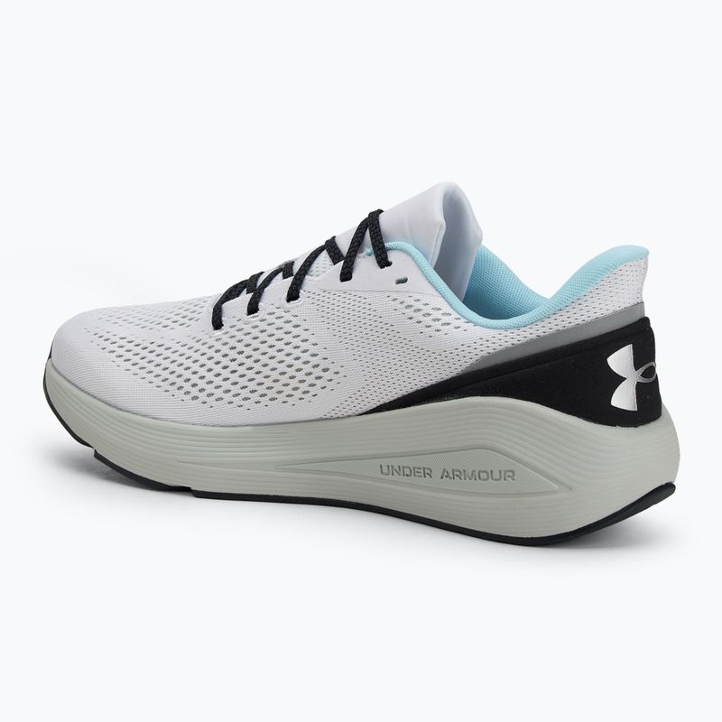 Men's running shoes Under Armour Sonic 7 white/hydro green/metallic silver 3