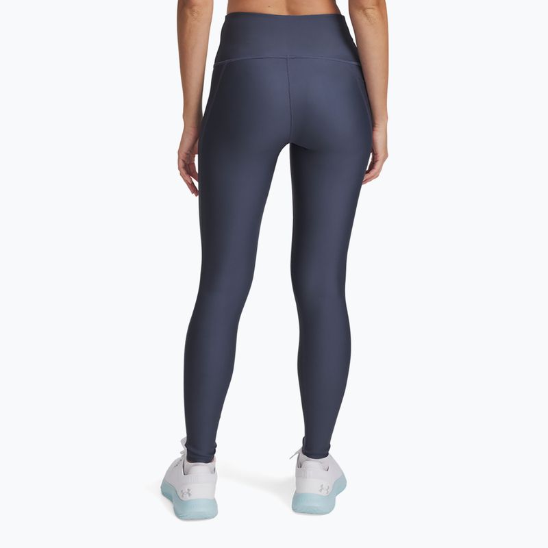 Women's training leggings Under Armour HG Armour HiRise Downpour gray/white 3