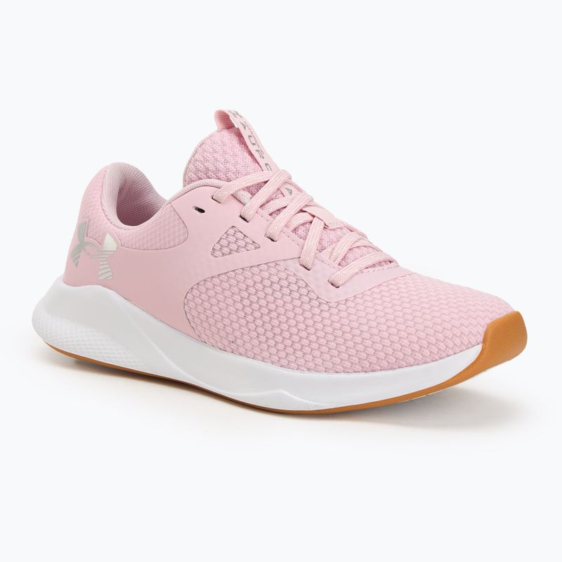Women's training shoes Under Armour W Charged Aurora 2 prime pink/white/metallic silver
