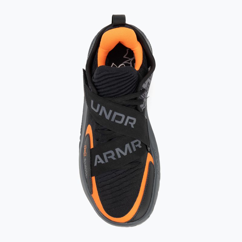 Under Armour Flow Futr X 4 UAA basketball shoes black/castlerock/blaze orange 5
