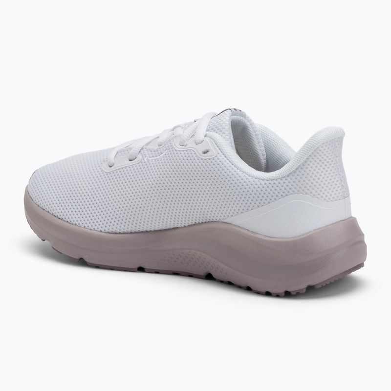 Women's running shoes Under Armour Charged Pursuit 4 white/white/purple prime 3