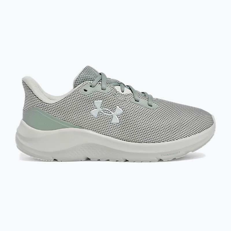 Women's running shoes Under Armour Charged Pursuit 4 silica green/silica green/metallic silica