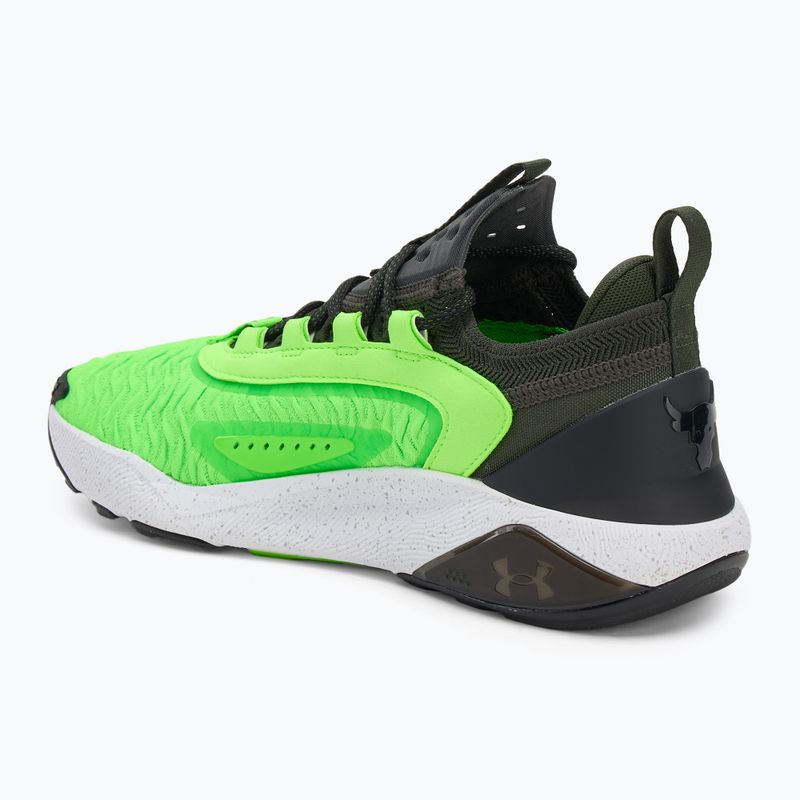 Under Armour Project Rock 7 men's training shoes baroque green/hyper green/black 3