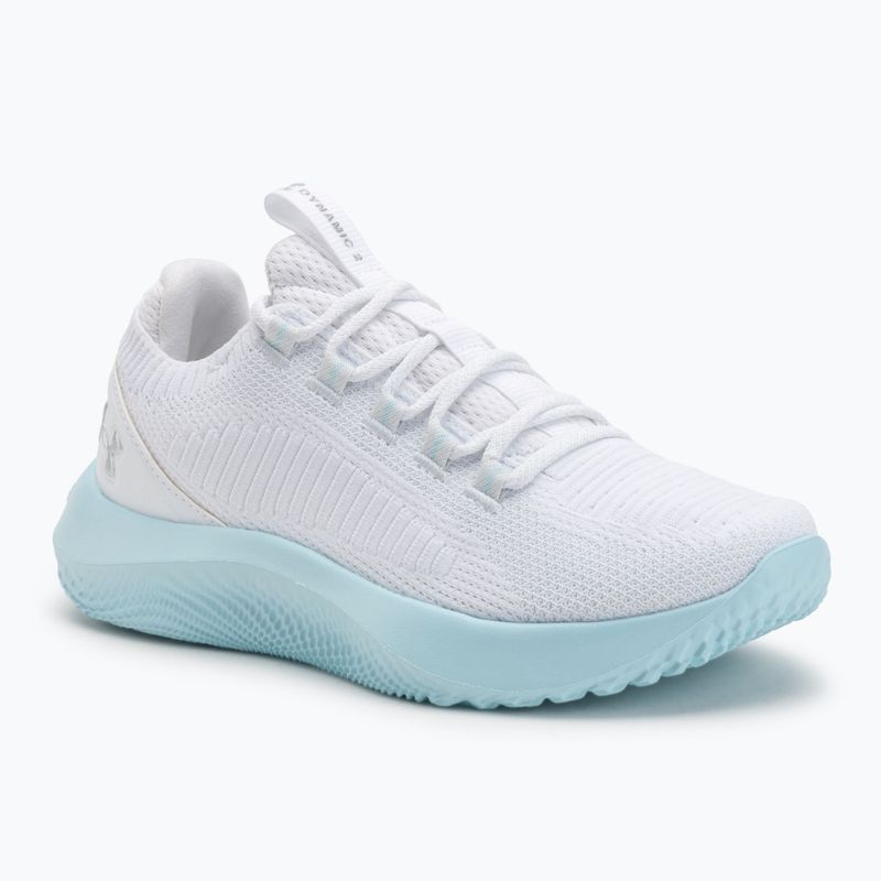 Women's training shoes Under Armour Dynamic 2 white/stream/metallic silver