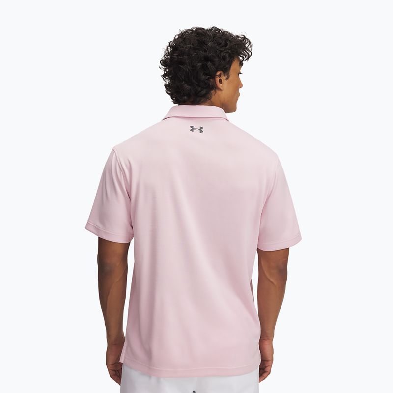 Under Armour Tech Polo prime pink/pitch gray men's polo shirt 2